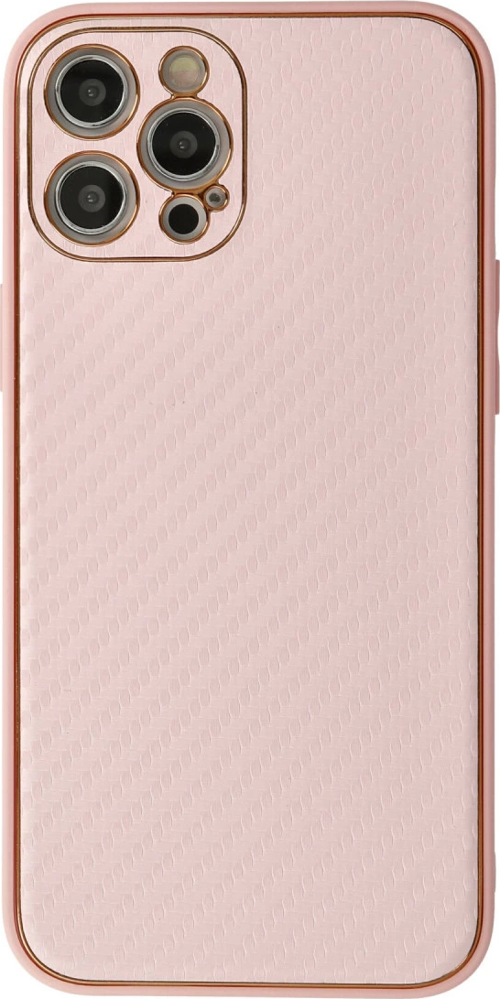 iPhone 12 Pro Kılıf Coco Karbon Silikon - Pembe