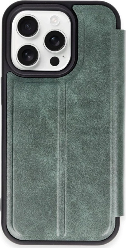 iPhone 15 Pro Max Kılıf Flip Cover - Koyu Yeşil