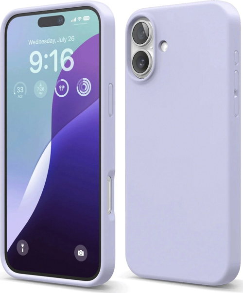 iPhone 16 Plus Kılıf Nano İçi Kadife Silikon - Lila