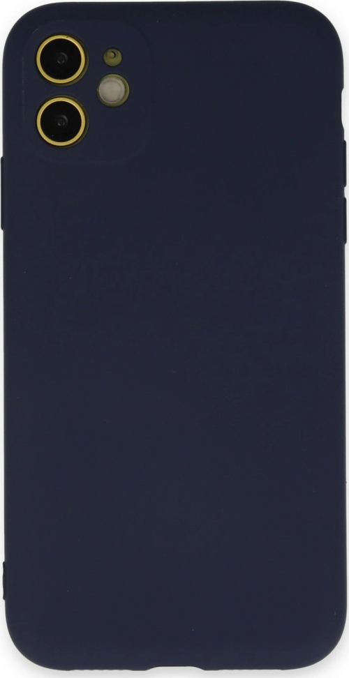 iPhone 11 Kılıf Nano İçi Kadife Silikon - Lacivert