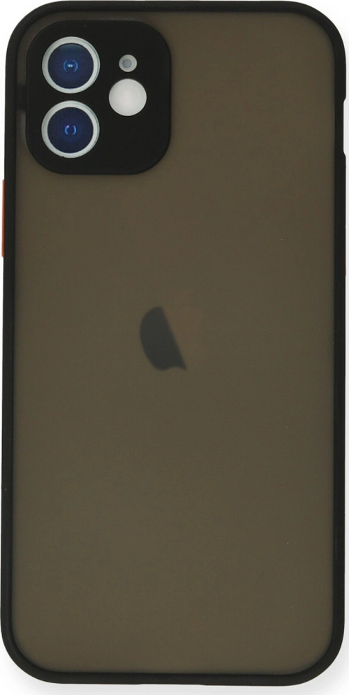 iPhone 12 Mini Kılıf Montreal Silikon Kapak - Siyah
