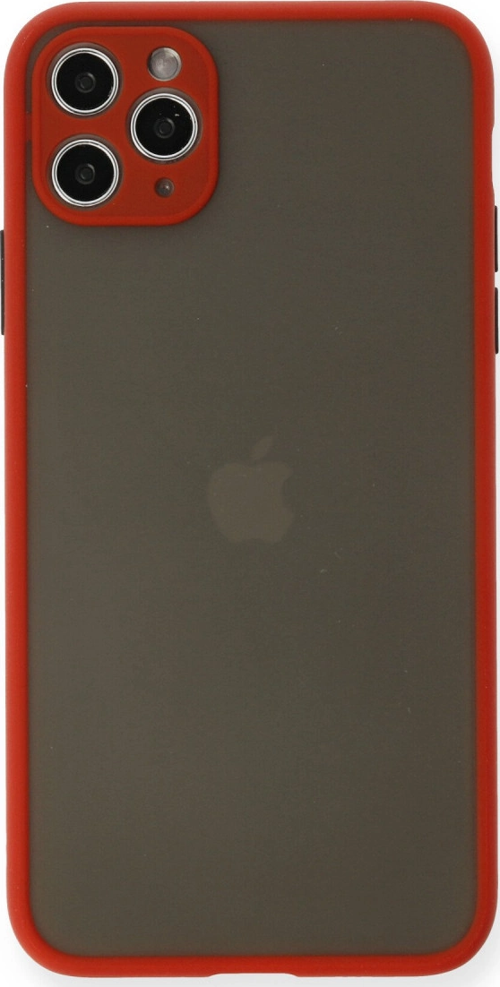iPhone 11 Pro Max Kılıf Montreal Silikon Kapak - Kırmızı