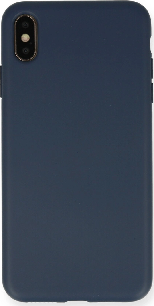 iPhone Xs Max Kılıf Nano İçi Kadife Silikon - Lacivert