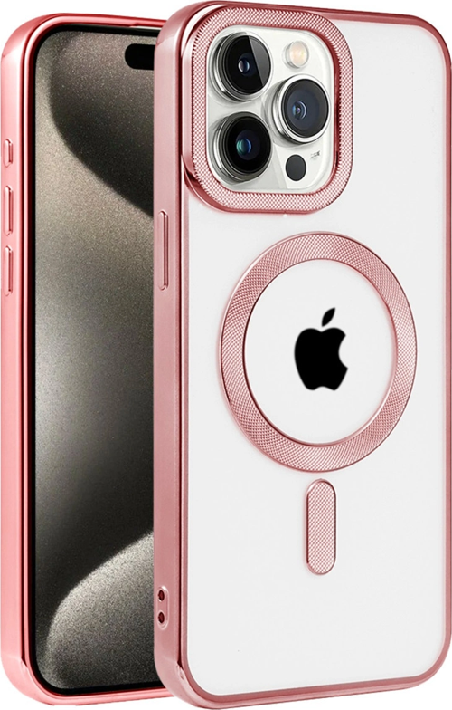 iPhone 14 Pro Max Kılıf Kronos Magsafe Kapak - Rose Gold