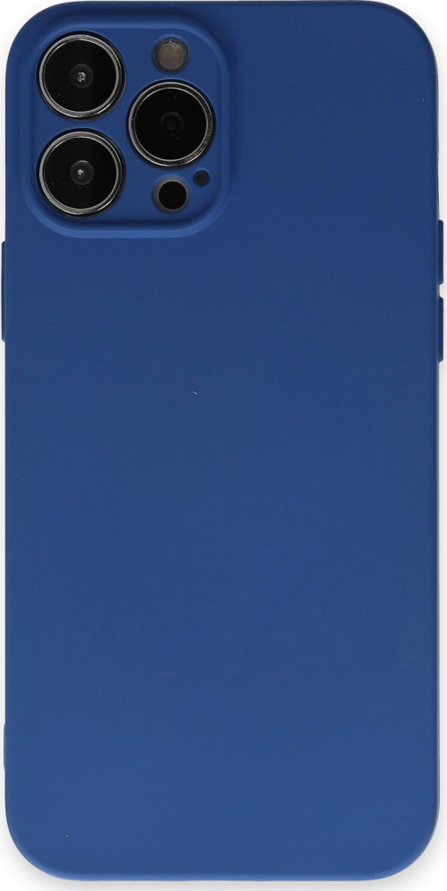 iPhone 13 Pro Max Kılıf Nano İçi Kadife Silikon - Lacivert