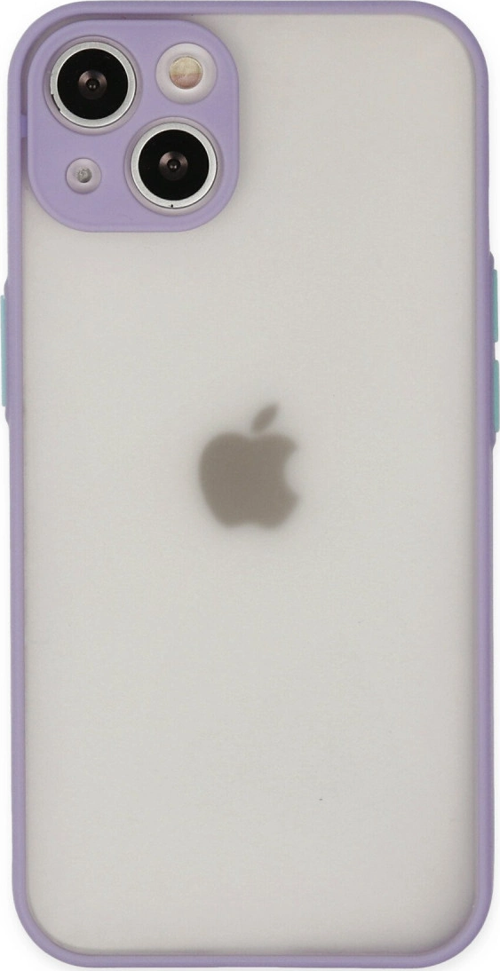 iPhone 15 Plus Kılıf Montreal Silikon Kapak - Mor