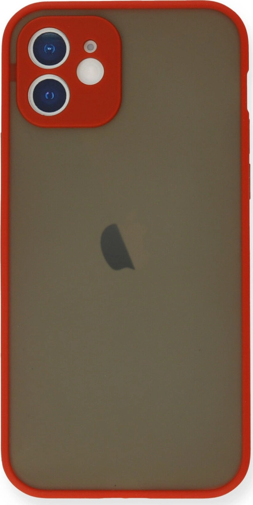 iPhone 12 Mini Kılıf Montreal Silikon Kapak - Kırmızı