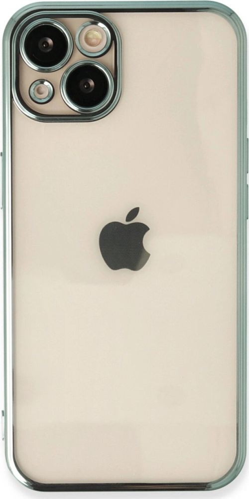 iPhone 14 Kılıf Kamera Korumalı Lensli Silikon - Yeşil