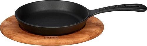 Döküm Yuvarlak Kızartma Tavası Yekpare Saplı Kayın Servis Ahşabı. Çap(Ø)16cm.
