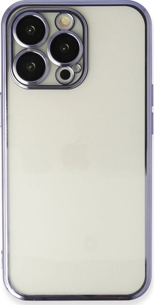 iPhone 14 Pro Max Kılıf Kamera Korumalı Lensli Silikon - Mor