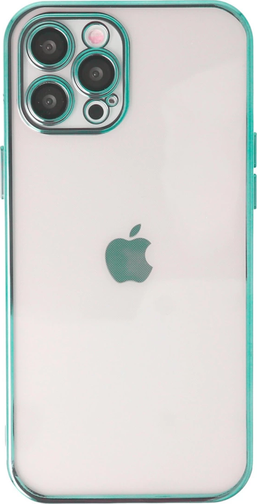 iPhone 12 Pro Max Kılıf Kamera Korumalı Lensli Silikon - Yeşil