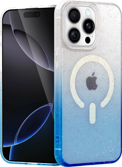 iPhone 14 Pro Pummel Shiny Magsafe Kapak - Mavi