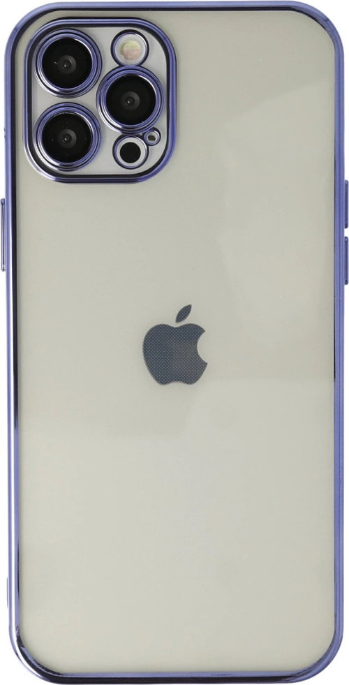 iPhone 12 Pro Max Kılıf Kamera Korumalı Lensli Silikon - Mor
