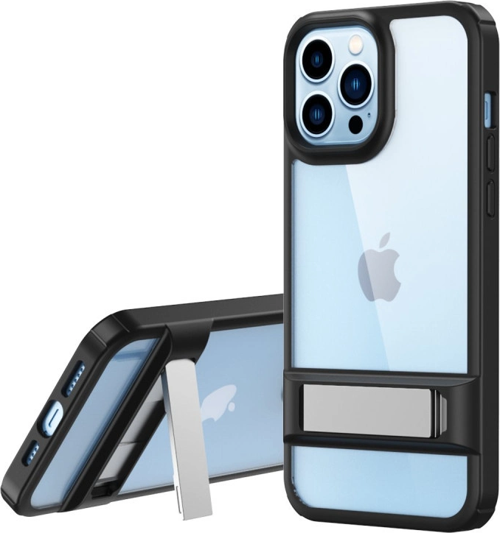 iPhone 13 Pro Max Kılıf Rolet Stand Kapak - Siyah