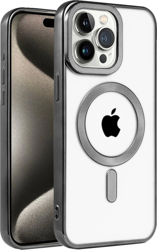 iPhone 14 Pro Max Kılıf Kronos Magsafe Kapak - Siyah