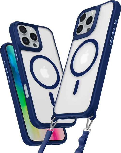 iPhone 16 Pro Max Kılıf Enka Magsafe Silikon Kılıf - Lacivert