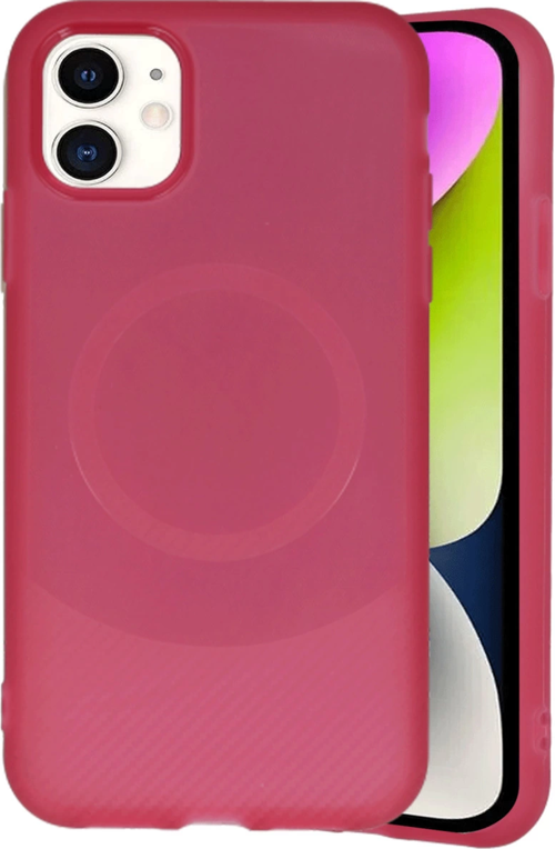iPhone 11 Kılıf Maya Karbon Kapak - Bordo