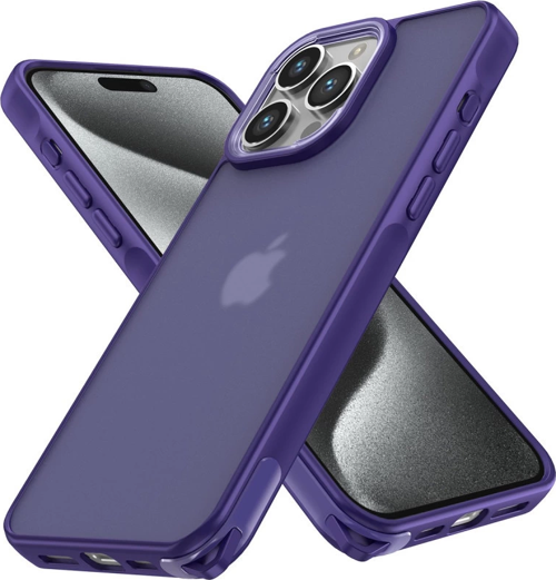 iPhone 14 Pro Kılıf Elegant Kapak - Derin Mor