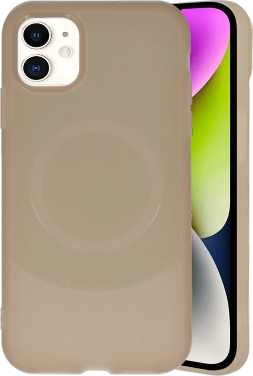 iPhone 11 Kılıf Maya Karbon Kapak - Kahverengi