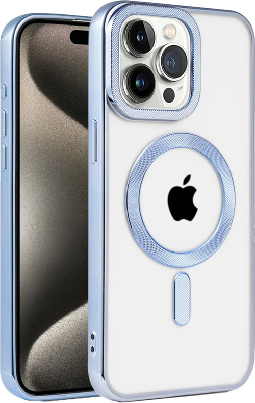 iPhone 14 Pro Max Kılıf Kronos Magsafe Kapak - Sierra Blue