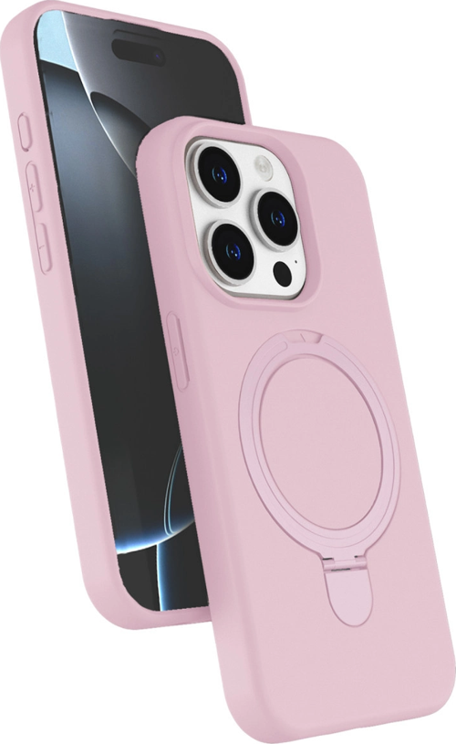 iPhone 14 Pro Max Regal Magsafe Standlı Kapak - Açık Pembe