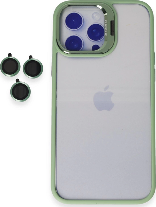 iPhone 14 Pro Kılıf Roblox Lens Standlı Kapak - Yeşil