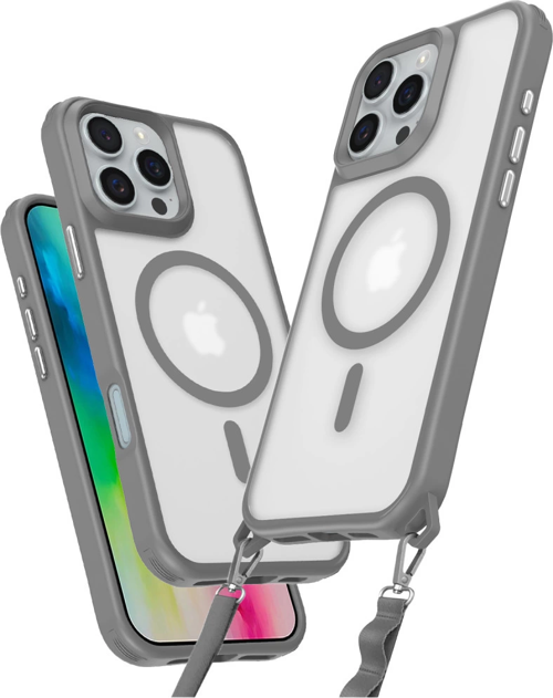 iPhone 16 Pro Max Kılıf Enka Magsafe Silikon Kılıf - Titan Gri