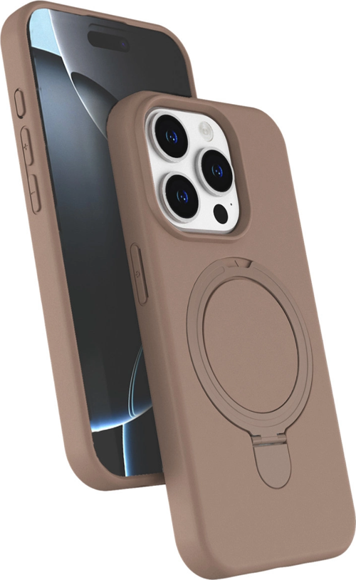 iPhone 14 Pro Max Regal Magsafe Standlı Kapak - Çöl Titanyum