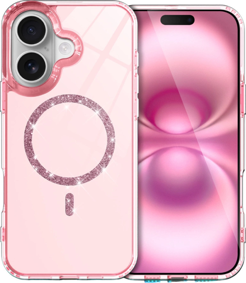 iPhone 17 Live Diamond Magsafe Kapak - Pembe