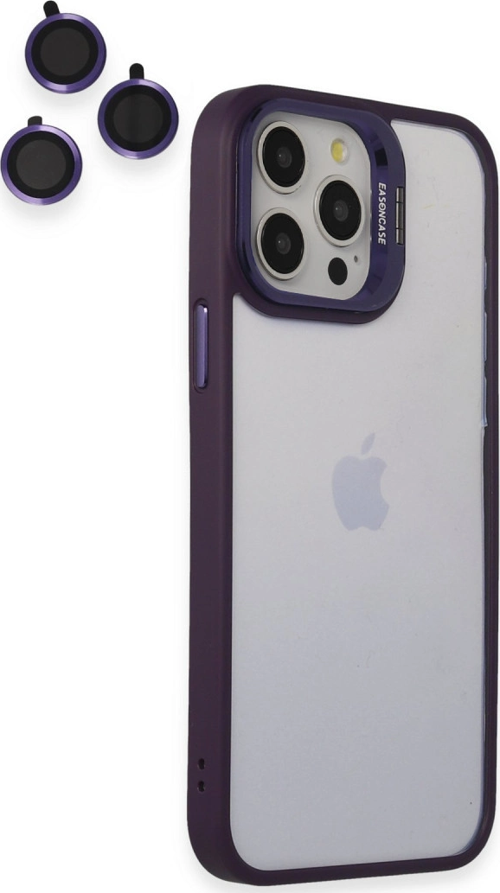 iPhone 14 Pro Kılıf Roblox Lens Standlı Kapak - Mor
