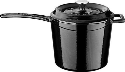 Döküm Yuvarlak Sos Tenceresi. Döküm Demir Yekpare Saplı Trendy Serisi Çap(Ø18 cm.