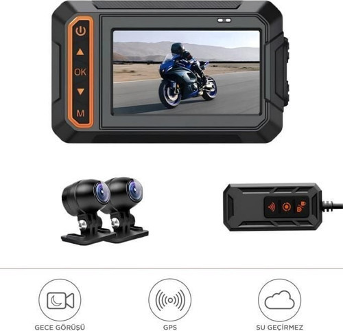 Büro Ev Ofis Hediyesi için Siyah UHD Wifi Panaromik Gözetleme Motorsiklet Aksiyon Kamerası