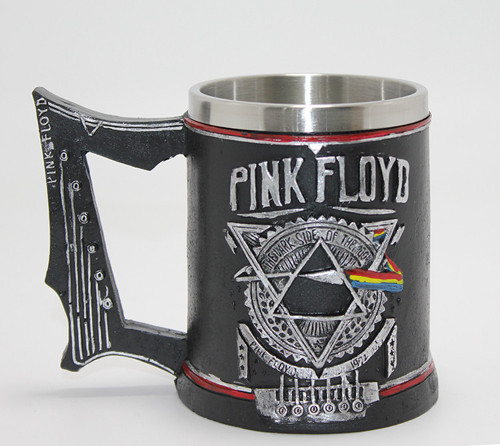 Büro Ev Ofis Hediyesi için Çelik Kabartmalı Pink Floyd Ayın Karanlık Yüzü Kupa Bardak