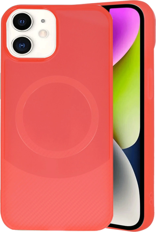 iPhone 11 Kılıf Maya Karbon Kapak - Kırmızı