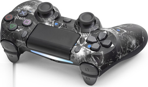 Büro Ev Ofis Oyun Konsolu için Siyah Beyaz Ps4 Uyumlu Oyun Kolu Gamepad