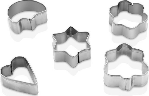 ieg™ 5 PCS METAL KURABİYE KALIP KALP - YILDIZ - PAPATYA - AĞAÇ ()