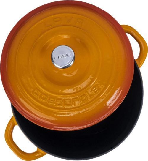 Döküm Yuvarlak Tencere Döküm Demir Kapak New Heritage Serisi Çap(Ø)22cm.