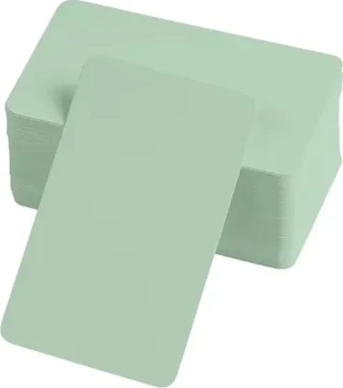 ieg™ Boş Kelime Kartları 5x8 cm - 50 Adet Oval Kenarlı | Tabu & Not Kartları - Yeşil