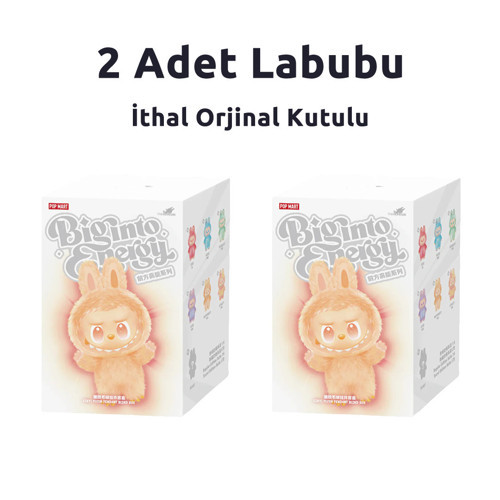 Lisanslı 2 Adet Labubu Peluş Askılı Anahtarlık 15 Cm İthal Orjinal Kutulu Sürpriz Biginto Energy Series