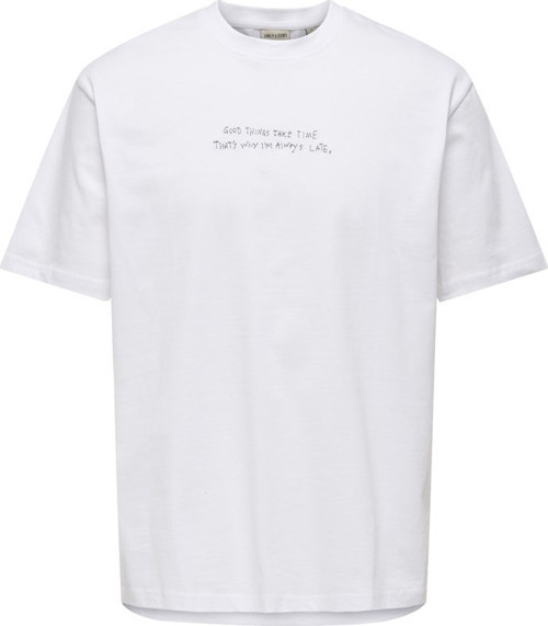 ONSAARON LIFE RLX SS TEE Erkek Beyaz T-Shirt - 22030568