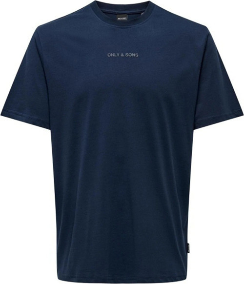 ONSLEVI LIFE REG TEXT SS TEE Erkek Blue T-Shirt - 22028147