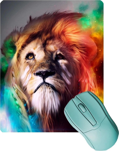 SonicTouch Aslan Desenli Kaydırmaz Gaming Oyuncu Masaüstü Dikişsiz Mouse Pad 17x21cm