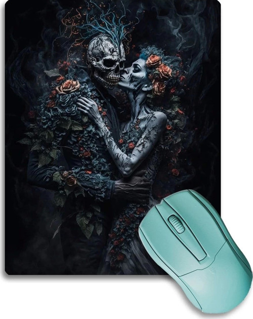 SonicTouch Karanlık İskelet Çift Kaydırmaz Gaming Oyuncu Dikişsiz Siyah Mouse Pad17x21cm