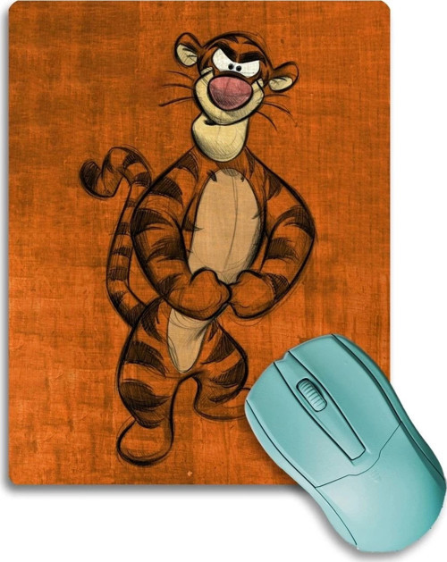 SonicTouch Kaplan Tigger Turuncu Renk Kaydırmaz Gaming Oyuncu Dikişsiz Mouse Pad17x21cm
