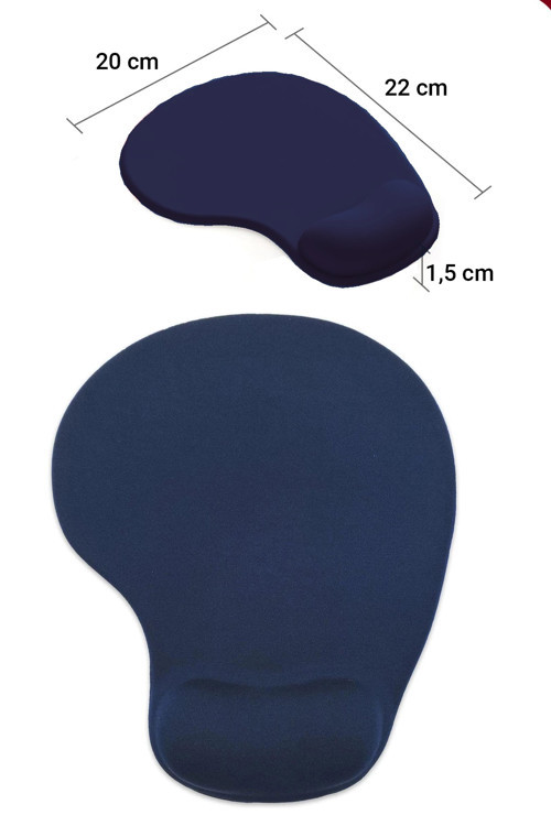 SonicTouch Bilek Destekli Lacivert Damla Tipi Pürüzsüz Yüzey Dikişsiz Gamer Oyuncu Mouse Pad 20x22cm