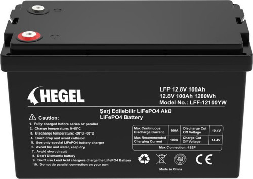LİFEPO4 LİTYUM AKÜ 12.8V 100AH