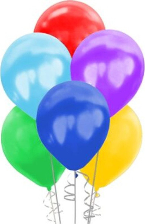 Metalik Renkli Karışık Balon 26cm 100Lü