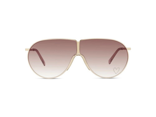 Kadın Güneş Gözlüğü - Pilot Altın Metal Çerçeve Kahverengi Degrade Cam UV400 SC4006
