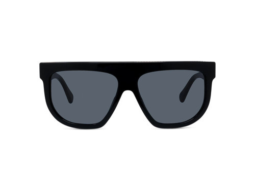 Kadın Güneş Gözlüğü - Kare Siyah Kemik Çerçeve Koyu Gri Tek Renk Cam UV400 SC40030I