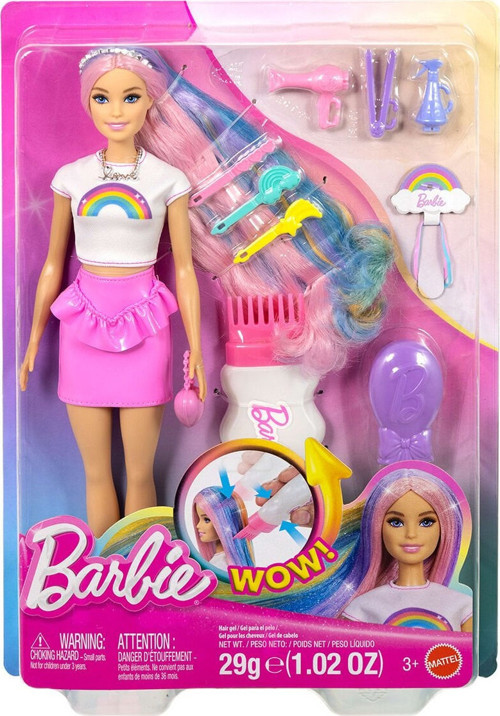 JJP07 Barbie Gökkuşağı Saçlar Sarı Saçlı Bebek